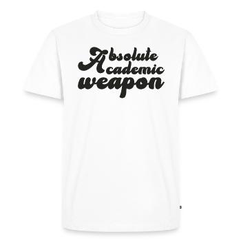 Student Absolute Academic Weapon - Men's Premium Organic T-Shirt - white - Front - Nico (187cm)