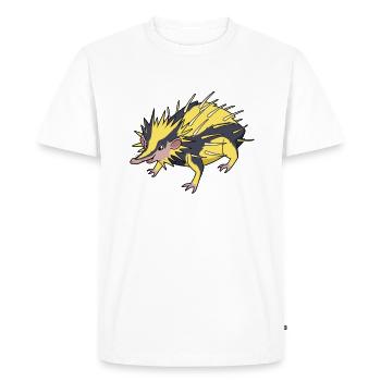 Tenrecs rayés Kawaii - T-shirt Premium bio Homme - blanc - Devant - Nico (187cm)