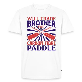 Poignée frère pour pagaie en carbone - bateau-dragon - T-shirt Premium bio Homme - blanc - Devant - Nico (187cm)