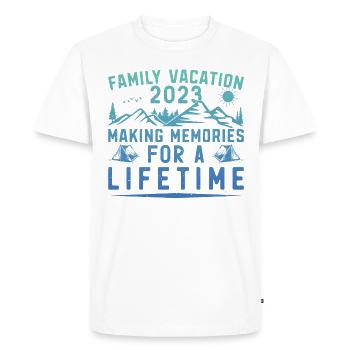 Summer holidays with the family Creating memories - Men's Premium Organic T-Shirt - white - Front - Nico (187cm)