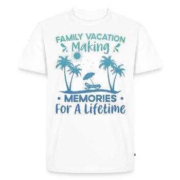 Vacances d’été en famille Créer des souvenirs - T-shirt Premium bio Homme - blanc - Devant - Nico (187cm)