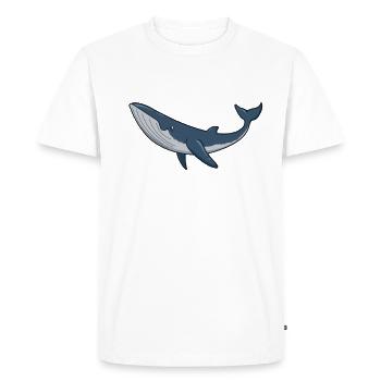 Kawaii Whale - Minke Whale - Men's Premium Organic T-Shirt - white - Front - Nico (187cm)