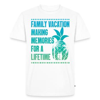 Summer holidays with the family Creating memories - Men's Premium Organic T-Shirt - white - Front - Nico (187cm)