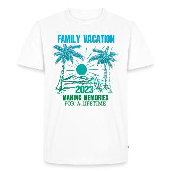 Summer holidays with the family Creating memories - Men's Premium Organic T-Shirt - white - Front - Nico (187cm)