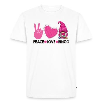 Peace Love Bingo - T-shirt Premium bio Homme - blanc - Devant - Nico (187cm)