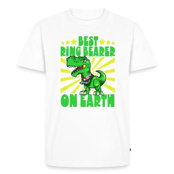 Meilleur porteur d’anneau au monde - Porteur d’anneau - T-shirt Premium bio Homme - blanc - Devant - Nico (187cm)