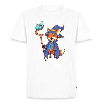 Wizard Fox - T-shirt Premium bio Homme - blanc - Devant - Nico (187cm)