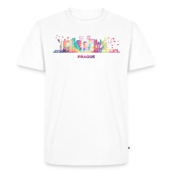 Paysage urbain de Prague - T-shirt Premium bio Homme - blanc - Devant - Nico (187cm)