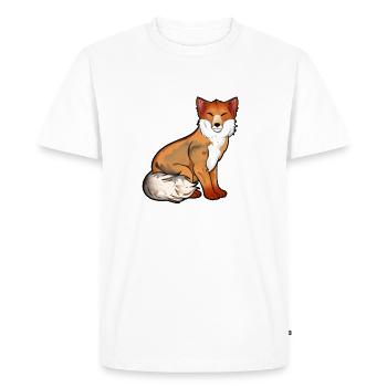 Dessin d’un renard tibétain - T-shirt Premium bio Homme - blanc - Devant - Nico (187cm)