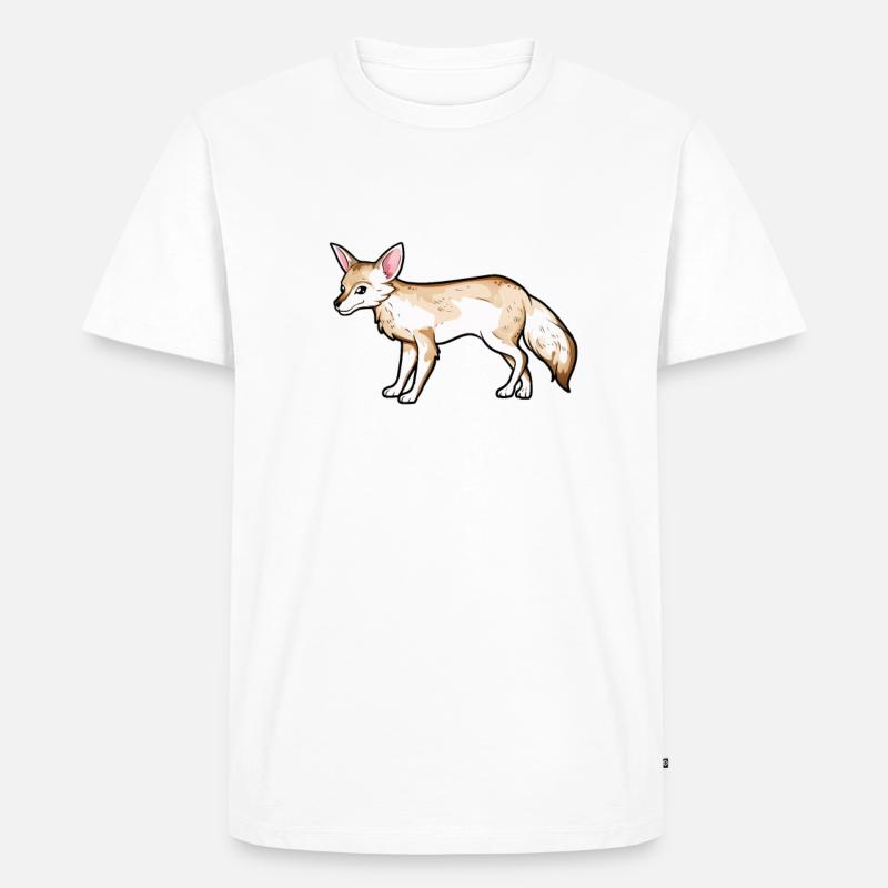 Zeichnung eines Blassfuchs - Männer Premium Bio T-Shirt - Weiß