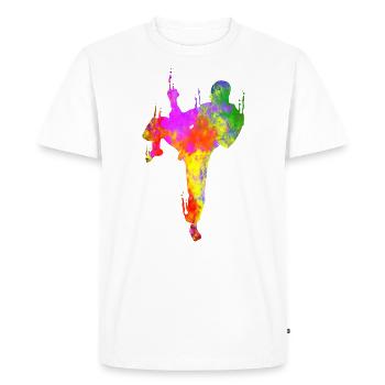 Taekwondo Jiu Jitsu Jujitsu Judo - T-shirt Premium bio Homme - blanc - Devant - Nico (187cm)