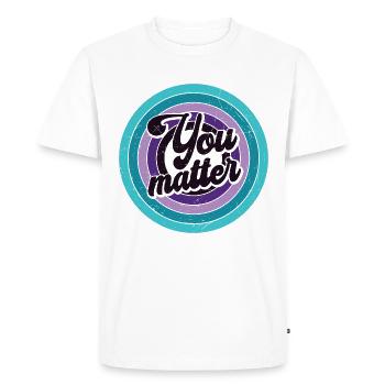 Vous êtes important - Vous comptez - T-shirt Premium bio Homme - blanc - Devant - Nico (187cm)