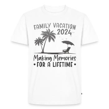 Vacances d’été en famille Créer des souvenirs - T-shirt Premium bio Homme - blanc - Devant - Nico (187cm)
