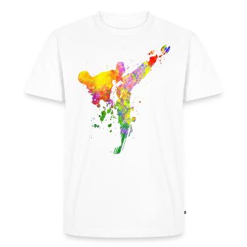 Taekwondo Jiu Jitsu Jujitsu Judo - T-shirt Premium bio Homme - blanc - Devant - Nico (187cm)