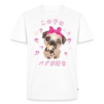 Carlin aime maman Carlin et bébé jeunesse - T-shirt Premium bio Homme - blanc - Devant - Nico (187cm)