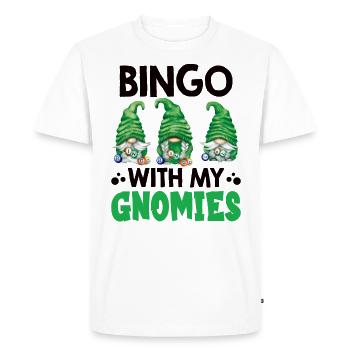 Bingo avec mes gnomies Bingo drôle - T-shirt Premium bio Homme - blanc - Devant - Nico (187cm)