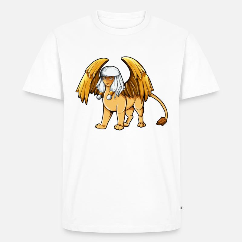 Sphinx - Männer Premium Bio T-Shirt - Weiß