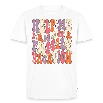 Help, I'm on a family vacation - Men's Premium Organic T-Shirt - white - Front - Nico (187cm)