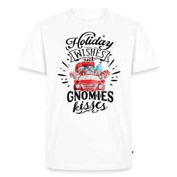 Noël Souhaits de Noël Gnomies Bisous - T-shirt Premium bio Homme - blanc - Devant - Nico (187cm)