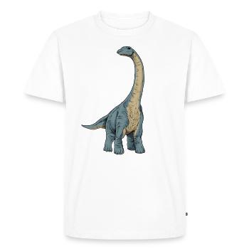 Drawing of the Apatosaurus - Men's Premium Organic T-Shirt - white - Front - Nico (187cm)