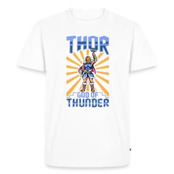 Dieu Viking du Tonnerre Thor - T-shirt Premium bio Homme - blanc - Devant - Nico (187cm)