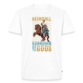 Gardien viking des dieux Heimdall - T-shirt Premium bio Homme - blanc - Devant - Nico (187cm)