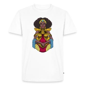 Goddess of Yoruba Religion - Oshun - Men's Premium Organic T-Shirt - white - Front - Nico (187cm)