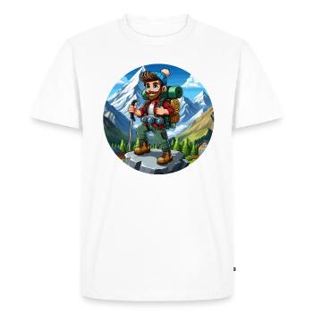 Randonneurs dans les Alpes - T-shirt Premium bio Homme - blanc - Devant - Nico (187cm)