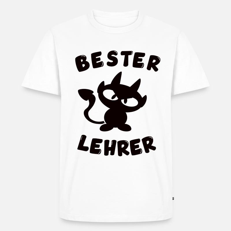 cooles bester Lehrer Design - Männer Premium Bio T-Shirt - Weiß