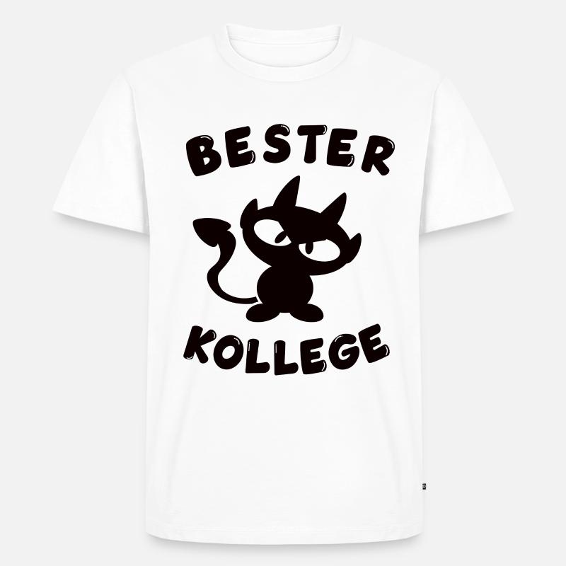 cooles bester Kollege Design - Männer Premium Bio T-Shirt - Weiß