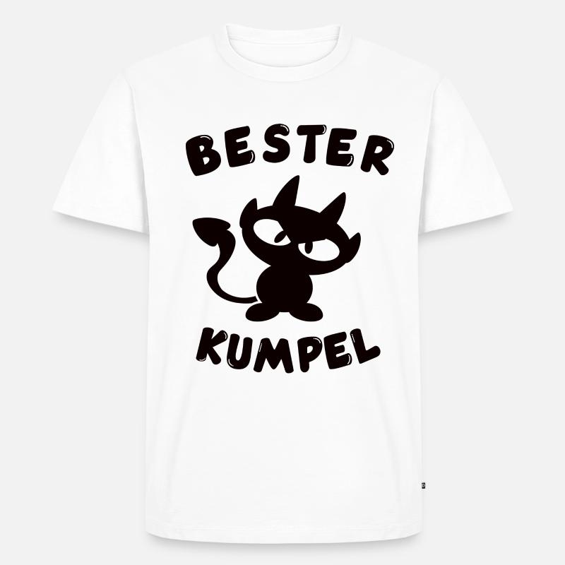 cooles bester Kumpel Design - Männer Premium Bio T-Shirt - Weiß