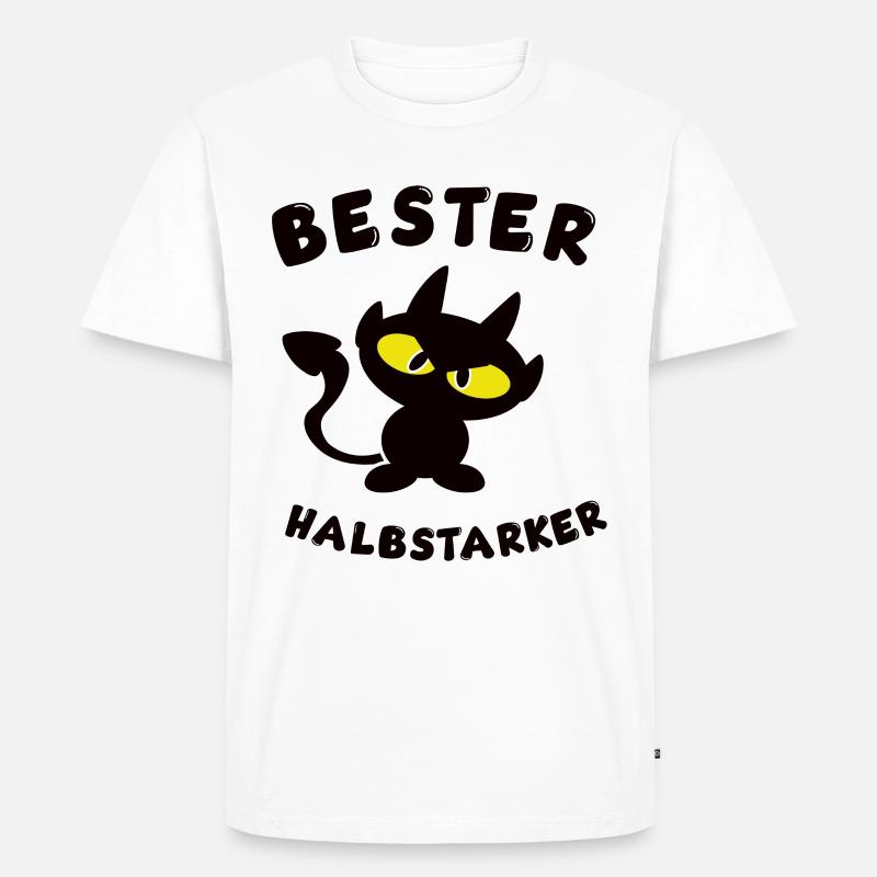 cooles bester Halbstarker Design - Männer Premium Bio T-Shirt - Weiß