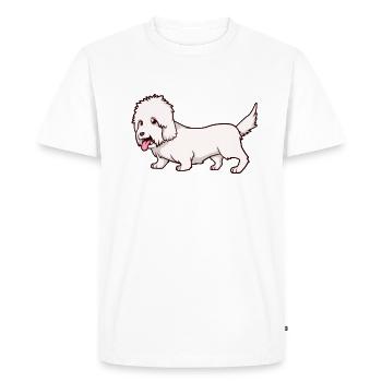 Kawaii Dandie Dinmont Terrier - T-shirt Premium bio Homme - blanc - Devant - Nico (187cm)