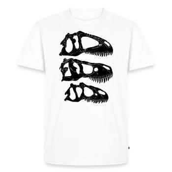 Giganotosaurus Tyrannosaurus Rex Allosaurus - T-shirt Premium bio Homme - blanc - Devant - Nico (187cm)