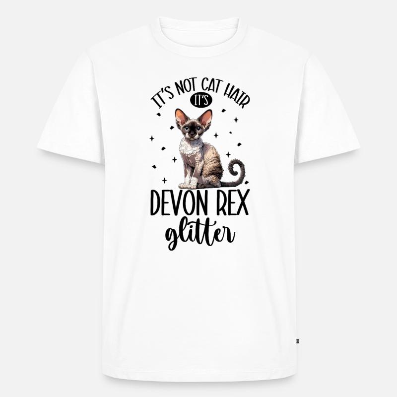 Cats Glitter - Devon Rex - Men's Premium Organic T-Shirt - white