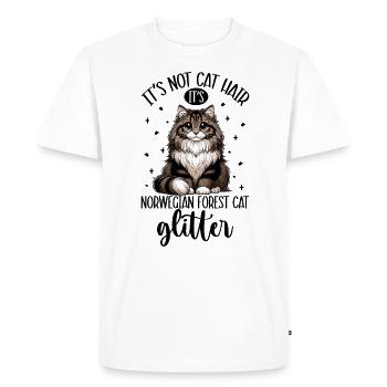 Cats Glitter - Norwegian Forest Cat - Men's Premium Organic T-Shirt - white - Front - Nico (187cm)