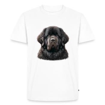 Visage de chien - Terre-Neuve - T-shirt Premium bio Homme - blanc - Devant - Nico (187cm)