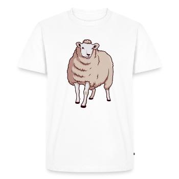 Kawaii Texel Sheep - Men's Premium Organic T-Shirt - white - Front - Nico (187cm)
