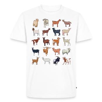 Zoo pour enfants - beaucoup de chèvres - T-shirt Premium bio Homme - blanc - Devant - Nico (187cm)