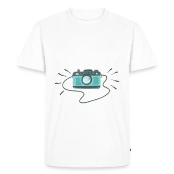 Caméra Cam Appareil photo cadeau de photographe - T-shirt Premium bio Homme - blanc - Devant - Nico (187cm)