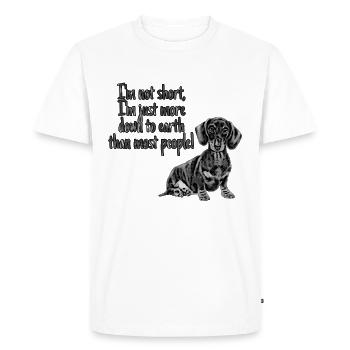 Teckel - T-shirt Premium bio Homme - blanc - Devant - Nico (187cm)
