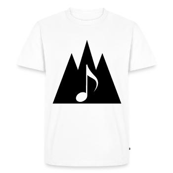 Triangle Mountain et musique - - T-shirt Premium bio Homme - blanc - Devant - Nico (187cm)