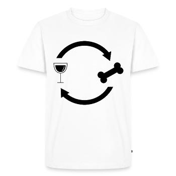 Flèches de chargement de vin et chien 4 - - T-shirt Premium bio Homme - blanc - Devant - Nico (187cm)