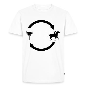 Flèches de chargement de vin et cheval 1 - - T-shirt Premium bio Homme - blanc - Devant - Nico (187cm)