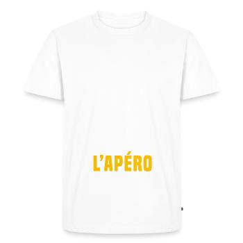 trompette instrument ne dérangez pas sauf apéro - T-shirt Premium bio Homme - blanc - Devant - Nico (187cm)