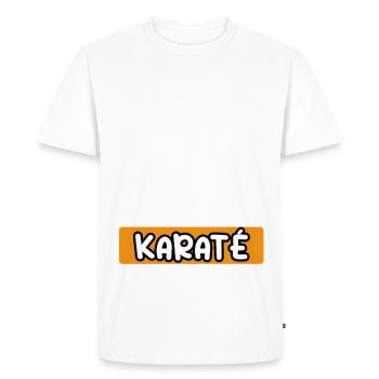 je peux pas j'ai karaté cadeau karaté - T-shirt Premium bio Homme - blanc - Devant - Nico (187cm)
