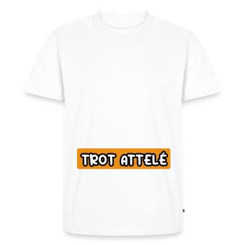 je peux pas j'ai trot attelé cadeau équitation - T-shirt Premium bio Homme - blanc - Devant - Nico (187cm)