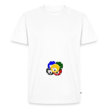 je peux pas j'ai casino humour jetons - T-shirt Premium bio Homme - blanc - Devant - Nico (187cm)