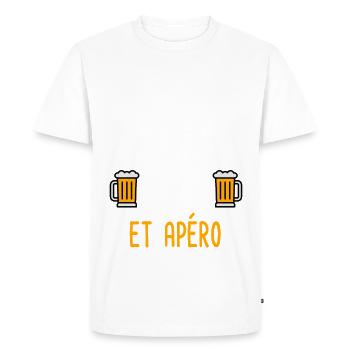 je peux pas paramoteur - T-shirt Premium bio Homme - blanc - Devant - Nico (187cm)