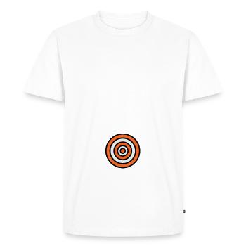 Je peux pas j'ai tir à l'arc cible - T-shirt Premium bio Homme - blanc - Devant - Nico (187cm)